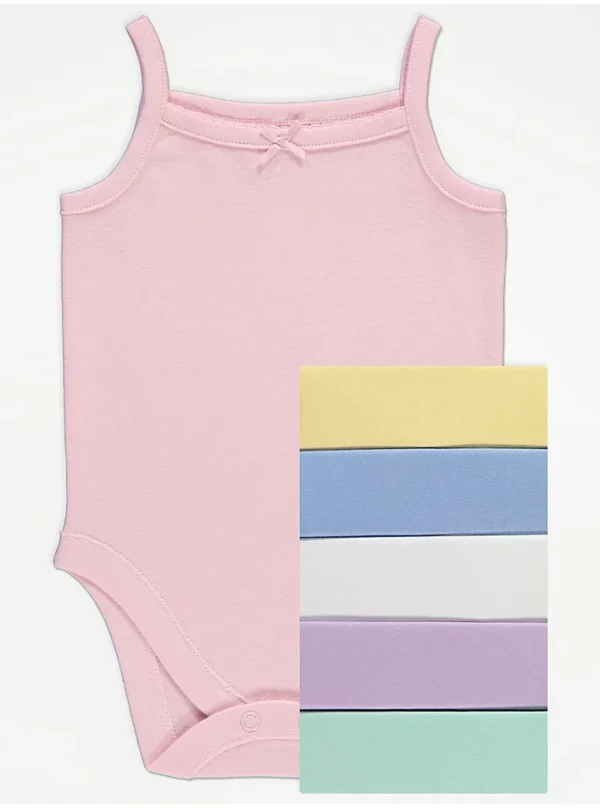 Strappy Sleeveless Bodysuits 6 Pack