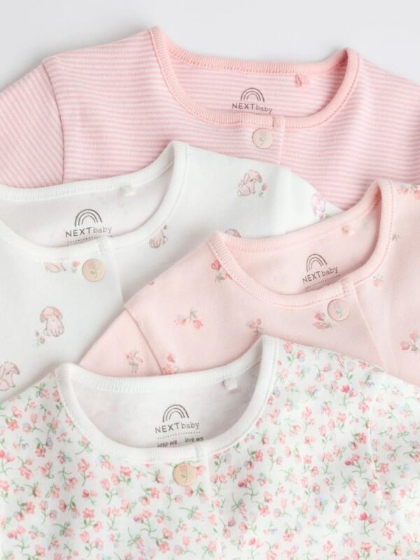Next baby 4 pack sleepsuits - Image 3