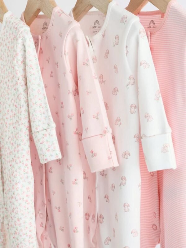 Next baby 4 pack sleepsuits - Image 2