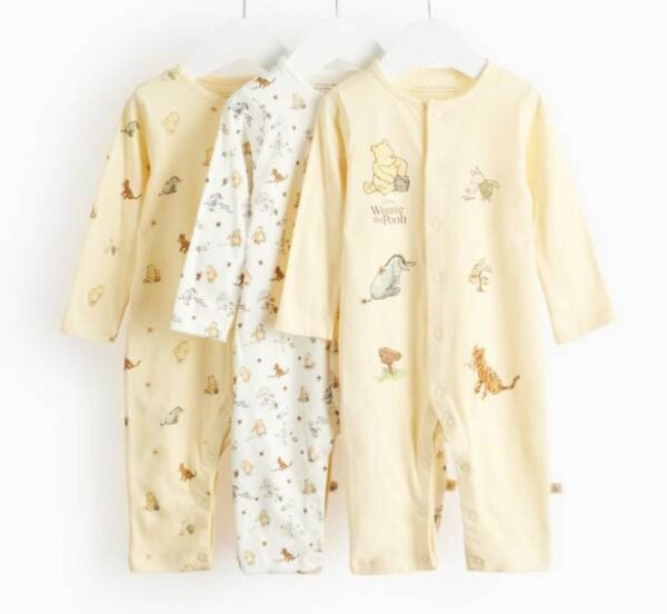 Babytu set of 3 open feet sleepsuits