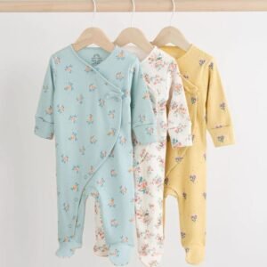 Next baby 3 pack floral sleepsuits
