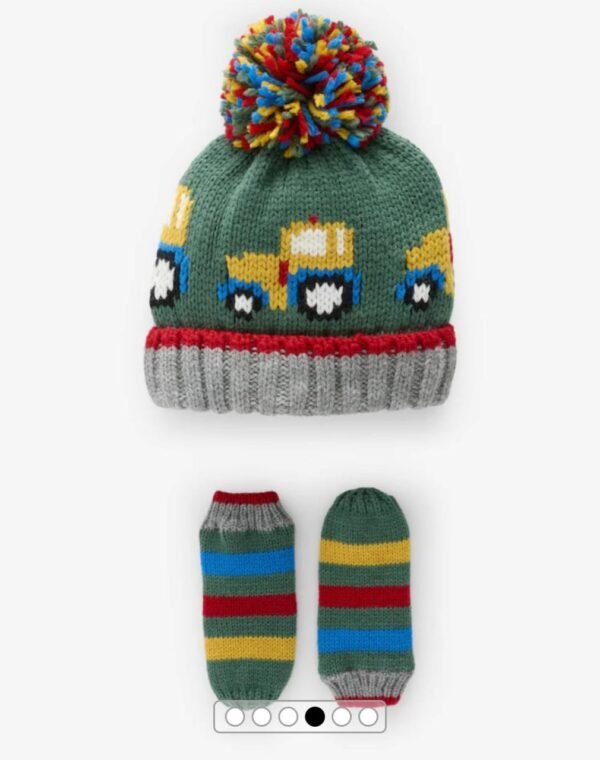Next tractor hat with mittens (1-2y)