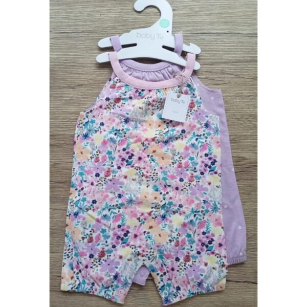 Baby Tu 2 pack floral rompers