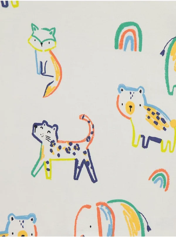 Bright Animals Striped Rompers 3 Pack - Image 3