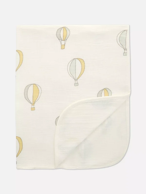 Hot Air Balloon Muslin Blanket