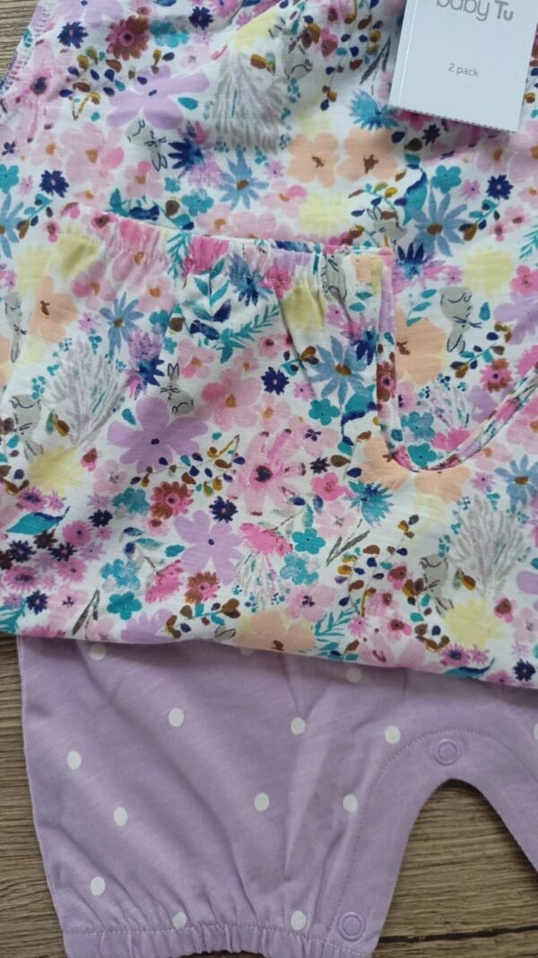 Baby Tu 2 pack floral rompers - Image 3