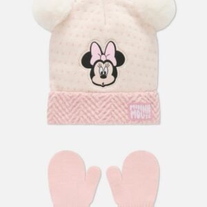 Disney’s Minnie Mouse Hat and Mittens Accessory Set(6-12)