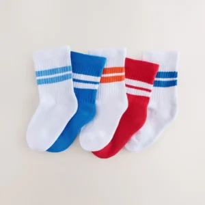 Rust Brown Baby Socks 5 Pack (3.5-5Jnr)
