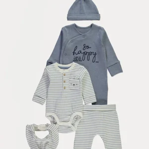 blue stripe slogan 5 piece starter set