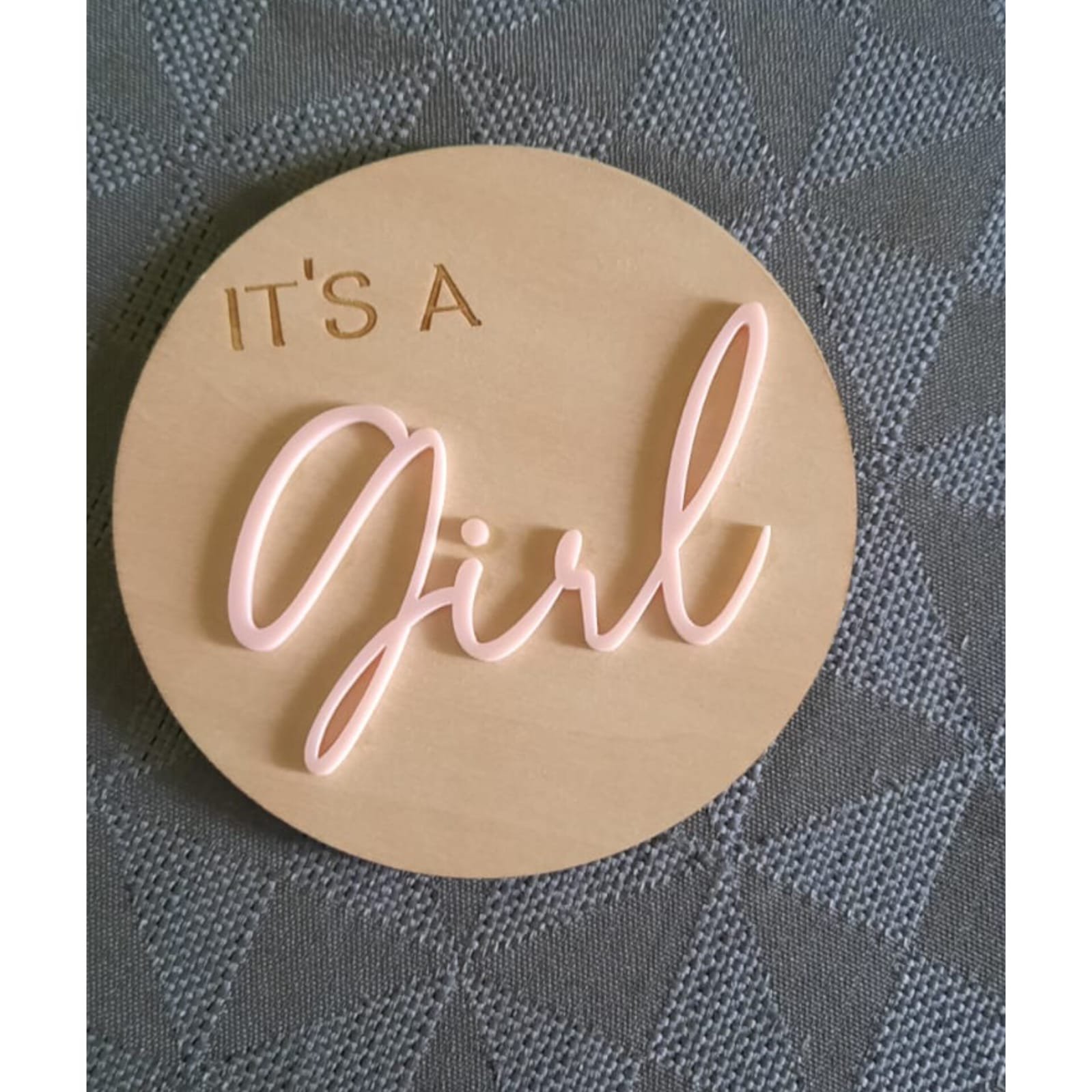 Birth Announcement Disc  for baby girl