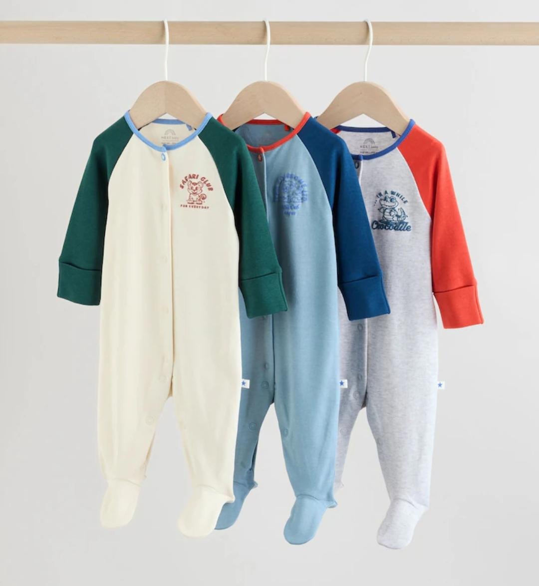 Next baby 3 pack sleepsuits