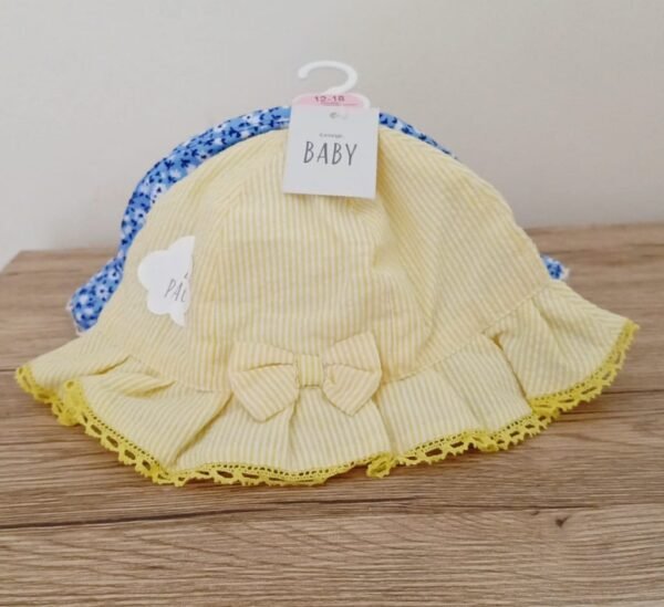 Nutmeg baby 2-piar floral cap(12-18m) - Image 2