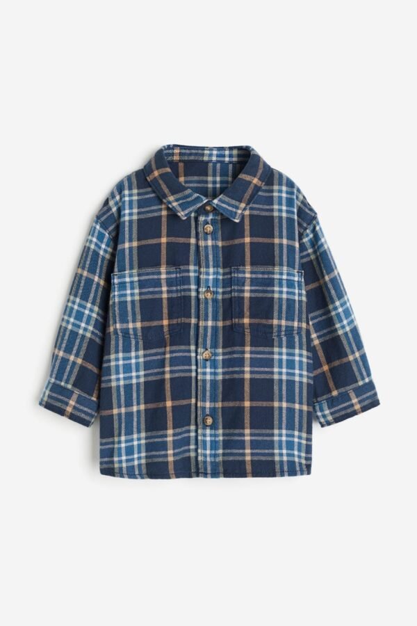 H&M Navy Cotton flannel shirt