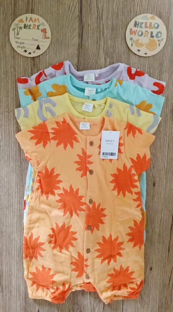Next baby floral 4 set of open feet romper