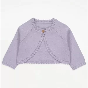 George baby Lilac Knitted Shrug