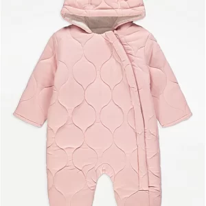 George Pink Quilted Pramsuit