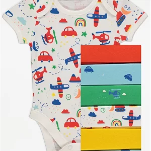 George baby car print  short sleeves bodysuits set of 7