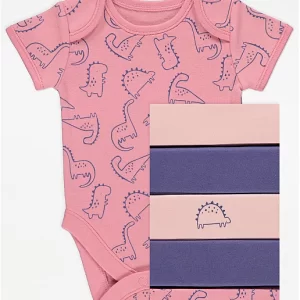 George baby dino print Shorts sleeves bodysuits set of 7
