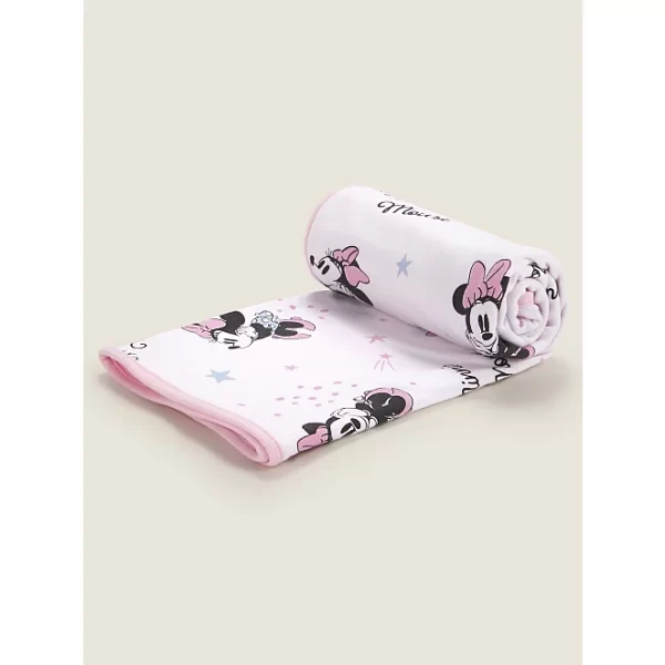 George Disney Minnie Mouse Pink Double-Sided Jersey Blanket (• Pink • Polyester • 75 x 75 cm)