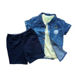 F&F baby 3 piece shirt with shorts