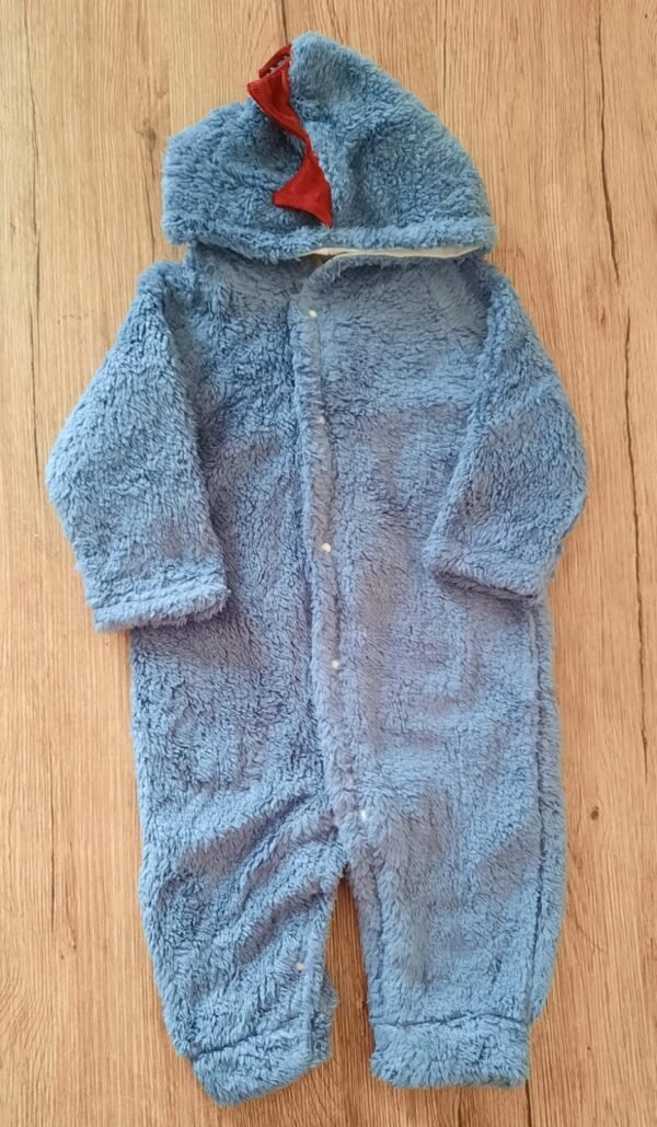 Shein baby blue  fleece romper open feet - Image 2