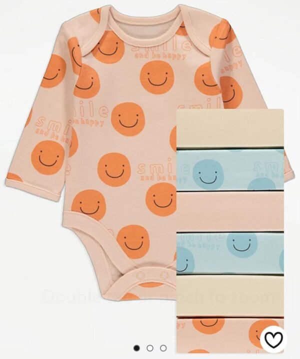 George baby smile print long sleeves set of 7 bodysuits