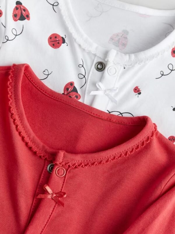 H&M baby 2 pack  open feet sleepsuits - Image 2