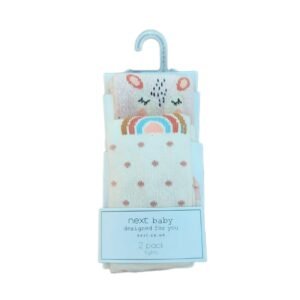 Next baby 2-pair cute tights (3-6M)