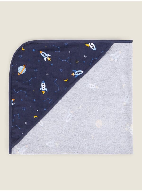 George Navy Space Hooded Towel (75cmx75cm) - Image 2