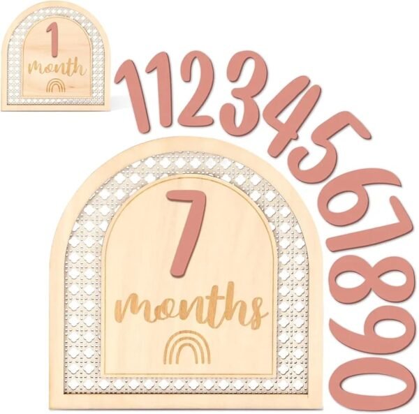Baby monthly milestones cards newborn growth burlyworld