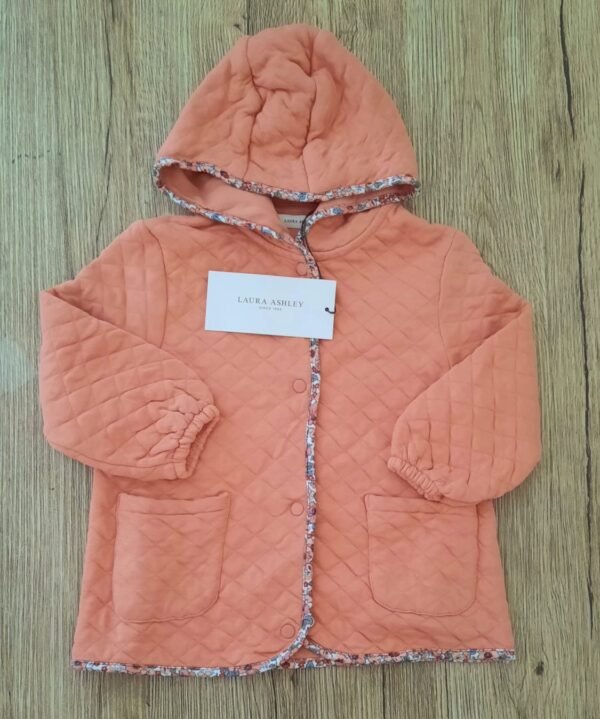 Laura Ashley Rust Quilted Hooded Jacket - Image 4