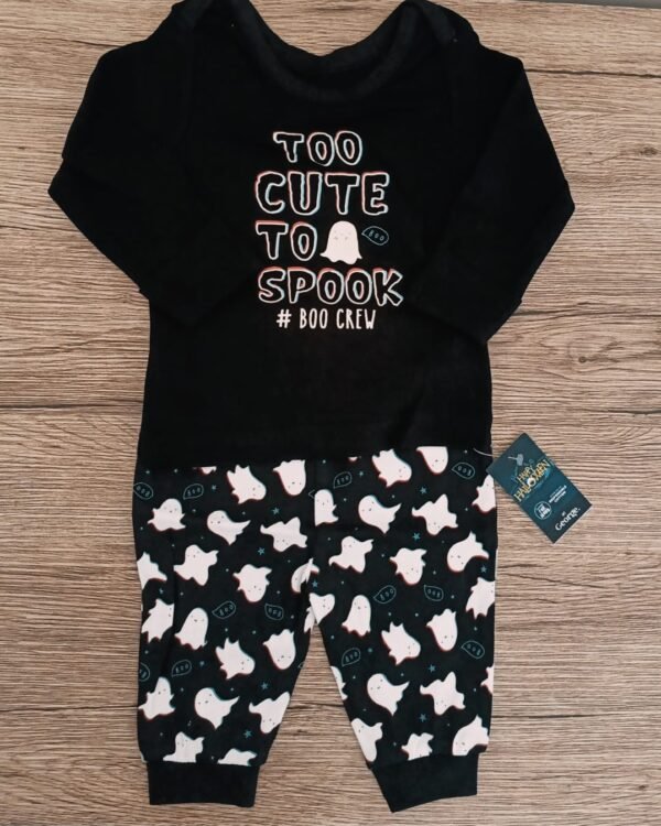 George happy halloween open feet romper