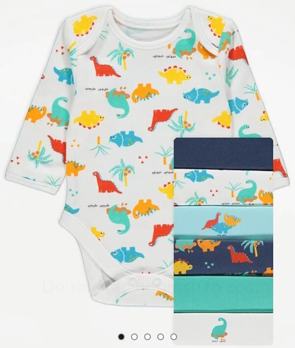 George baby 7 long sleeves dino bodysuits