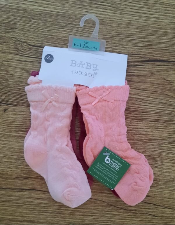 Baby tu set of 4 socks (6-12m)