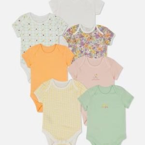 Primark 7 short sleeve cotton floral bodysuits