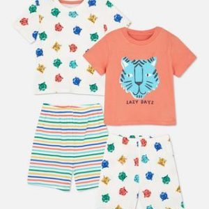 Primark 4 piece tiger print shorts & shirts