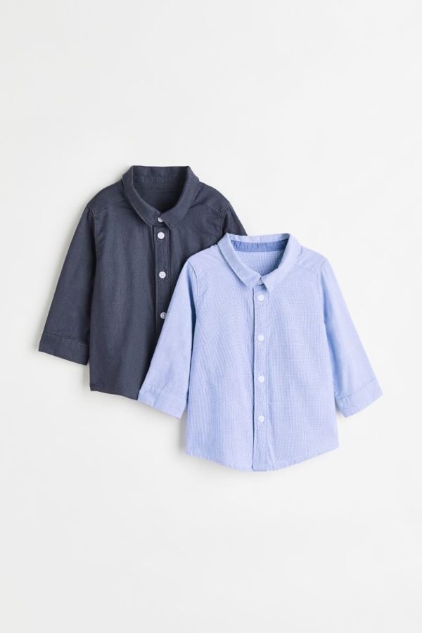 H&M 2 pack cotton shirts