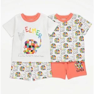 George 4 piece elephant shorts & shirts