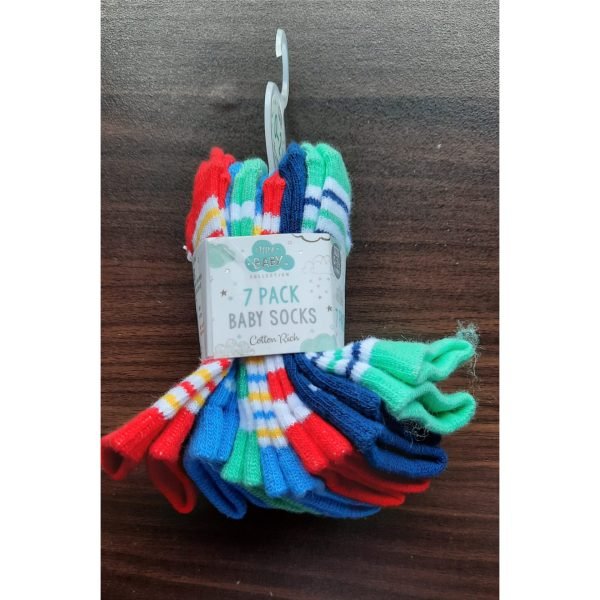 Little baby cotton rich socks 7-pack (0-3M)