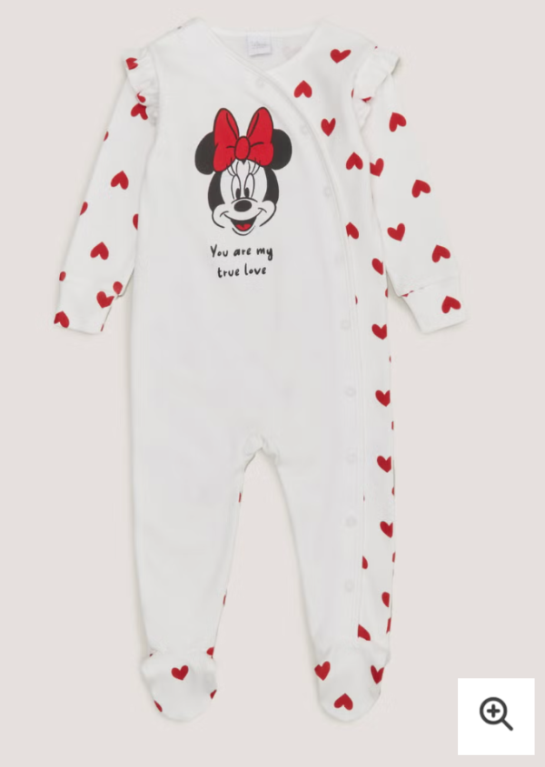 Matalan baby minnie mouse cotton sleepsuits