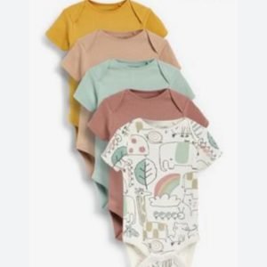 Next baby 5-piece multi-colour bodysuits