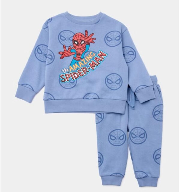 Matalan baby blue marvel spiderman sweatshirt & jogger set