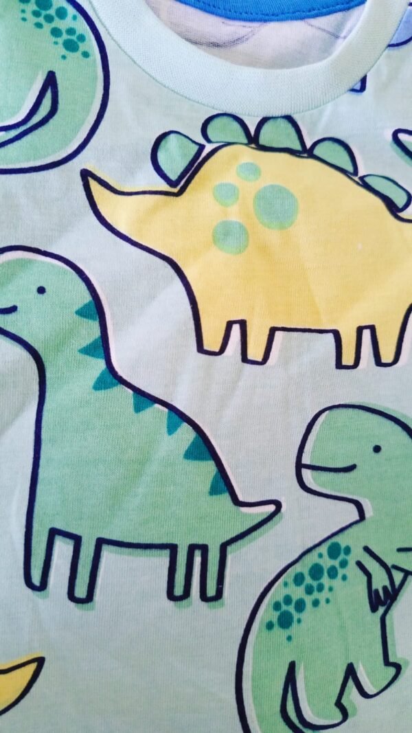 Matalan baby blue dino print t-short & shorts set - Image 2