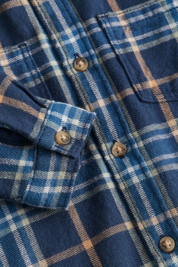 H&M Navy Cotton flannel shirt - Image 2