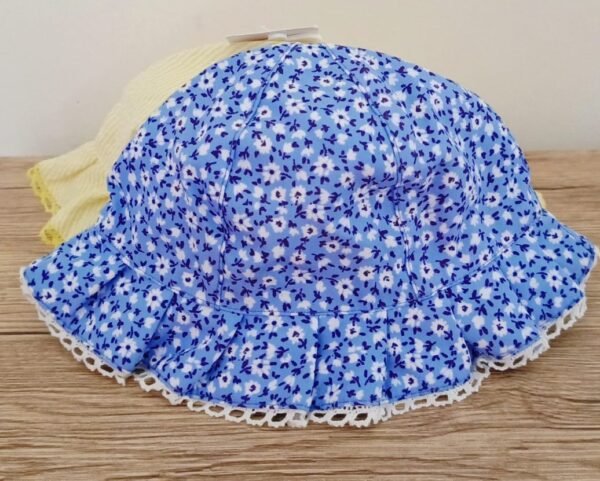 Nutmeg baby 2-piar floral cap(12-18m)