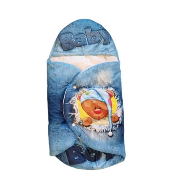 Baby teddy bear bedding 4-piece set (Mattress , Head Rest Pillow, Blanket & Sleeping Bag) - Image 4