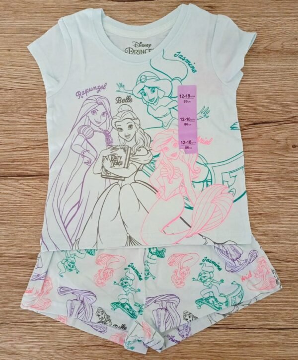 Primark baby Rapunzel & jasmine shirt with shorts