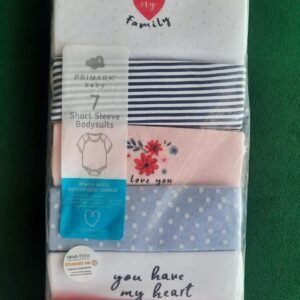 Primark floral set of 7 bodysuits