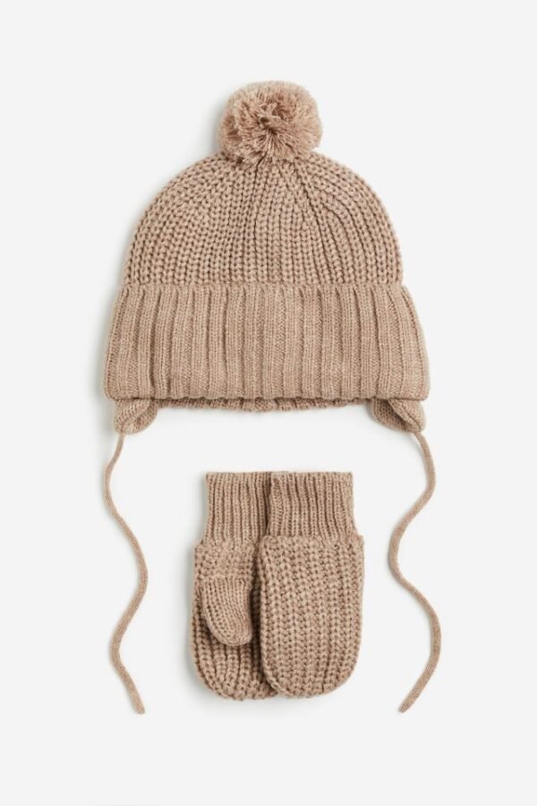 H&M 2-piece beanie & mittens set (6-12m)