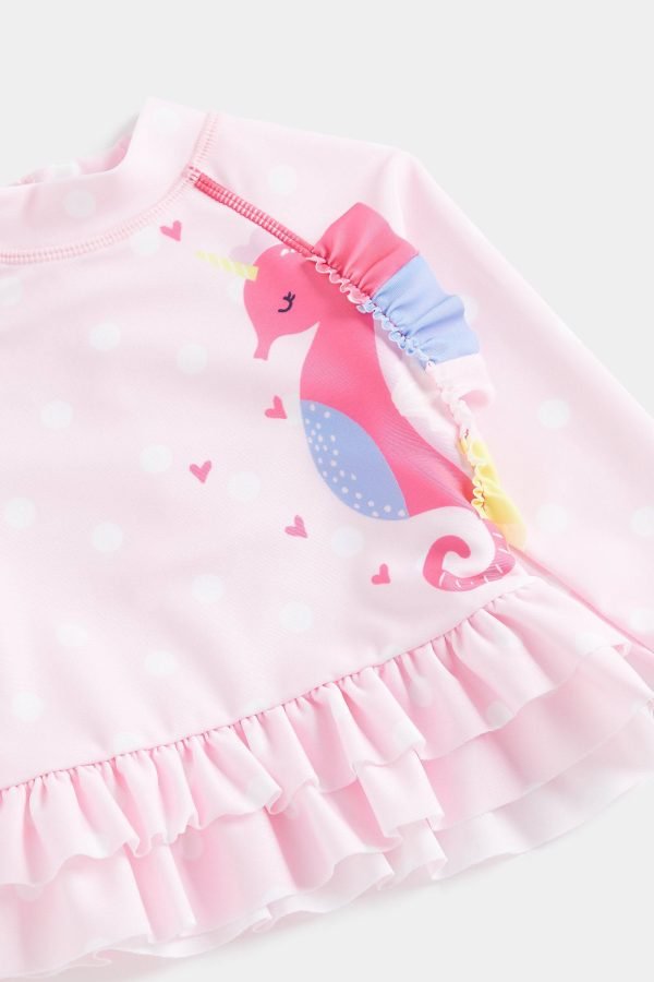 Mother care baby pink colour swim 2-piece set (12-18M) - Image 2